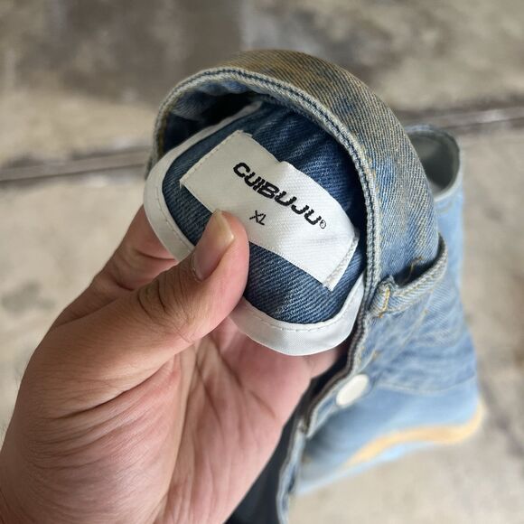 Men's Distressed Blue Jean Shorts - Picture 3 of 3